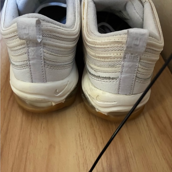 Nike Air Max 97 Triple White Metallic Silver 921522-104 Size 8.5 No Box - Picture 6 of 8